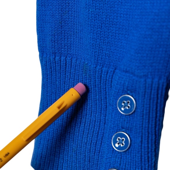 Talbots Women's Soft Cable Knit Lambswool Crewneck Sweater; Royal Blue; Size XL - Picture 9 of 9